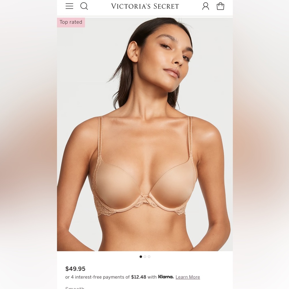 Victorias Secret DREAM ANGELS Smooth & Lace Push-Up Bra 32DD